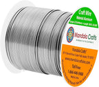 Mandala Crafts 22 Gauge Anodized Aluminum Craft Wire for Jewelry Making - 100 FT Colored Flexible Gray Wire - Bendable for Bonsai Armature Crafting Sculpting