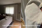 Vision Home Natural Pinch Pleated Semi Sheer Curtains Textured Linen Blended Light Filtering Window Curtains 108 inch for Living Room Bedroom Patio Pinch Pleat Drapes with Hooks 1 Panel 60" Wx108 L