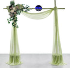 MDS Halloween Chiffon Draping Fabric - 1 Panel, 30" Wide x 30ft Long - Sheer Spooky Arbor & Canopy Drapery for Haunted House Backdrops, Party Ceilings, DIY Costumes & Themed Events - Sage Green