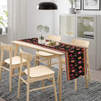 Mexican Table Runner,Colorful Flowers Cinco De Mayo Decor Table Runner for Kitchen Dining Table Home Party Decoration 13x60 Inch