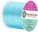 Mandala Crafts 13 Gauge Anodized Aluminum Craft Wire for Jewelry Making - 60 FT Colored Flexible Turquoise Wire - Bendable for Bonsai Armature Crafting Sculpting