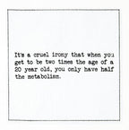 Five Star Napkins 40th Birthday Quotes White Cotton Cocktail Napkins, Beverage Napkins, Bar Napkins, Cloth Napkins, Party Napkins, Events, Holidays, Weddings, Birthdays, Disposable, 4.5" x 4.5"- (50x)