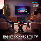 MASINGO Karaoke Machine for Adults and Kids with 2 Wireless Microphones, Portable Bluetooth Singing Speaker, Colorful LED Lights, PA System, Lyrics Display Phone Holder, and TV Cable. Presto G2 Gold