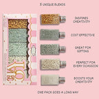 Confect Sprinkles -Metal Mania Disco Ball Sprinkle Mix – 5-Pack Assorted Edible Sprinkles with Bronze, White & Gunmetal + Sparkling White & Silver Sugar – Cake, Cupcake & Cookie Decorating – Vegan, Gluten-Free, Nut-Free, Soy-Free, Dairy-Free, Palm Oil-...