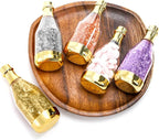 Frcctre 48 Pack Metallic Golden Mini Champagne Bottles, Plastic Champagne Candy Bottles Candy Jar Party Favor Containers for Wedding Birthday Party Bridal Shower Baby Shower