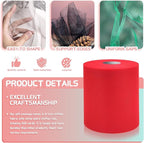 6" x 200 Yards Red Tulle Fabric Rolls, Red Spool Tulle Ribbon for DIY Tutu Skirt Wedding Decoration Baby Shower Birthday Party Backdrop Gift Wrapping Bow Craft Supplies