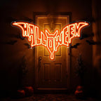 Halloween Bat Shaped Neon Sign Spooky Red LED Wall Decor For Haunted House Party Gothic Bar Room Glowing Halloween Decoration Outdoor Use Bedroom Home Decor Bar LED Decoration Light-Orange