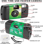 Fujifilm QuickSnap Flash 400 Disposable 35mm Camera + Hand Strap + Quality Photo Microfiber Cloth (20 Pack)