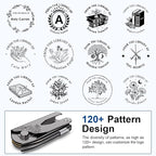 Book Embosser Personalized Custom Embosser Stamp Your Own Text or Logo Design for Books Business Cards Paper Documents Notebooks etc.