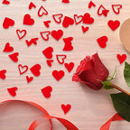 200 Pcs Red Heart Paper Confetti for Valentine's Day Wedding Baby Shower Birthday Party Table Decoration Supplies