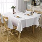 DUALIFE Pure White Table Runner 72 inch Length Soft Color Thick Polyester Decorative Cloth Handcrafted for Indoor/Outdoor Wedding Shower Party 1 Piece 14X72 Inch