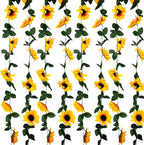 8Pcs 63Ft Sunflower Garland, Fake Hanging Flowers, Sunflower Artificial Flower Vine, Hanging Floral Vine Garland for Wedding, Party, Wall Arch, Halloween, Christmas Summer Garden Backdrop Decor
