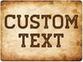 Custom Sign, Custom Street Sign, 11 Font Colors, 13 Font Styles, 4 Hole Options, 22 Sizes, 18x24 Inches, Rust Free DiBound, Fade Resistant, Made in USA by My Sign Center (Vintage)