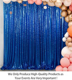 ShiDianYi Sequin Backdrop Royal Blue 2 Panels 4FTx10FT Curtains for Photograph Sequin Photo Backdrops for Birthday Sparkle Wedding Curtain Glitter Background
