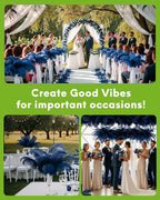NEWONG 30pcs Navy Blue Ostrich Feathers Natural Bulk 8-10inch(20-25cm) Vase Craft Wedding Home Party Centerpieces Christmas Day Decoration
