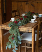 6.3FT Christmas 108 Branch Tips Artificial Cedar Garland, Anna's Whimsy Artificial Pine Cypress Greenery Garland, Christmas Decorations Indoor Outdoor Decor Winter Garlands