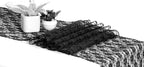 MDS Pack of 15 Wedding 12 x 108 inches Lace Table Runner for Wedding, Decorations for Birthday Parties, Banquets, Graduations, Engagements, and Runners fit Rectangle, Round Table- Black