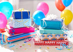 American Greetings 160 sq. ft. Reversible Wrapping Paper Set for Birthdays and All Occasions, Rainbow, Polka Dots, Stripes and Ombre (4 Rolls, 30 in. x 16 ft. each)