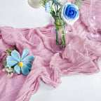 10-Pack Pink Cheesecloth Table Runners – 10FT (35x120 Inch) Boho Rustic Gauze Fabric Cheese Cloth Table Runner for Weddings, Baby Showers, Bridal Shower, Farmhouse & Birthday Party Decor