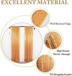 ShinyBeauty Gold Sequin Curtains 2 Panels 2FTx8FT - Perfect for Photo Backdrop Sequin Backdrop Curtain, Event Decor, and Home Use Stage Background