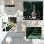 Luxurious Velvet Table Runner, 10ft Wedding Reception Decorations, 20x120inch Soft Velvet Fabric, Table Linen Overlay, Wedding Table Runners (Black, 20X120inch, 5pack)