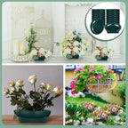 Karenhi 18 Pcs Floral Supplies Green Bowls for Flower Arrangements Large Size 6.3 Inch Floral Foam Bowls for Arrangements Holiday Wedding Fresh Flower Decoration Supplies (Foam Not Include)