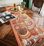 13×72 Inch Table Runner, Retro-Luxury Tassels Series for Kitchen Dining Table Holiday Decoration (Spiral Arts)