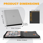 20-Pocket Card Binder, Trading Card Binder Holds 2000 Cards, Premium Zippered Trading Card Album Compatible with TCG, Game & Sports Cards (Carbon ash)