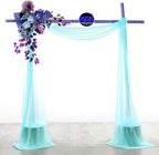 MDS Halloween Chiffon Draping Fabric - 1 Panel, 30" Wide x 20ft Long - Sheer Spooky Arbor & Canopy Drapery for Haunted House Backdrops, Party Ceilings, DIY Costumes & Themed Events - Teal