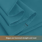 sancua Square Tablecloths 85x85 Inch, 2 Pack - Teal Fabric Table Cloth for Square or Round Tables, Washable Polyester Table Cover for Outdoor Party, Birthday, Buffet, Resturant