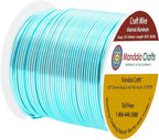 Mandala Crafts 18 Gauge Anodized Aluminum Craft Wire for Jewelry Making - 100 FT Colored Flexible Turquoise Wire - Bendable for Bonsai Armature Crafting Sculpting