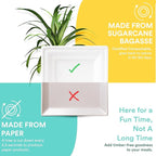 ECO SOUL Compostable Paper Plates 6 Inch (100 Count) Heavy Duty Disposable Dessert Plates, Eco-Friendly Sugarcane Bagasse Small Plates For Appetizer- White
