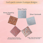 Confect-Rose Gold Edible Cake Sprinkles Mix – Pearl Dragees, Silver & Copper Jimmies, Bronze Sparkling Sugar – White, Rose Gold, Silver Glam Sprinkle Set for Cake Decorating, Baking & Cupcakes- Vegan, Gluten-Free, Nut-Free, Soy-Free, Dairy-Free, Palm O...
