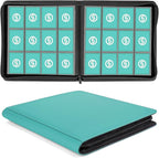 SMYV 12 Pocket Trading Card Binder, Premium PU Cover Card Binder for 720 Cards, Ringless Side Loading Card Collection Album Folders for MTG, TCG, Game Cards & Sports Cards (Blue)