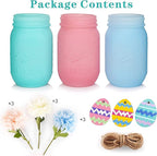 Easter Decorations, Easter Mason Jars Decoration, Easter Farmhouse Decor Dinning Rustic Table Centerpieces Decor for Home, Easter Decorations For The Home, Easter Centerpiece For Table