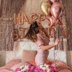 PartyWoo Foil Curtain 2 pcs, 3.3x6.6 ft Metallic Brown Tinsel, Foil Fringe Curtains, Birthday Decorations, Party, Wedding Backdrop