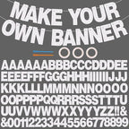 BEISHIDA 116 PCS Glitter Color White DIY Letter Banner Kit Make Your Own Banner，Including 111 Letters and Numbers 3 Rope and 3 Threading Device,Customized for Birthday Graduation Wedding Party Decor