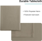 Hiasan Taupe Rectangle Tablecloth - Waterproof Washable Polyester Fabric Table Cloth for Buffect Dining Birthday Party Wedding, 30 x 60 Inch