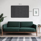 Bulletin Board, 36 x 24 inches Felt Board - Decorative Pin Board, Cork Board Alternative for Wall, 3' x 2' Foldable Picture Board Self-Adhesive Vision Board Prayer Board with 20 Pushpins - Dark Gray