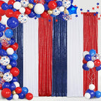 Poise3EHome 2Pcs 2Ft x 8Ft Red Sequin Backdrop Curtains, Glitter Photography Background, Sequence Xmas Thanksgiving Backdrop