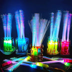 Lewtemi 60 Pack Fiber Optic Wand Glow Wand LED Light Up Wand Bulk with 3 Flashing Models Flashing Sticks with Included Batteries for Birthday Party Favor Wedding Halloween Christmas (Novel Colors)