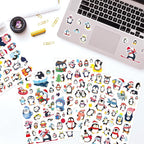 Cute Penguin Stickers 720 Counts Waterproof Cartoon Penguin Animal Decal Sticker Party Gifts Goodie Bags Decor Reward Birthday Party Favors Water Bottle Laptop Adhesive Sticker Invitation Decor