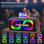 Karaoke Machine with 2 Wireless Microphones, 【Dual 60W 6.5"Subwoofer & 400W Peak】Big Loud Bluetooth Party Speaker with Disco Lights, Portable PA System with TWS Stereo Sound & Deep Bass, Gift for All
