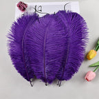 THARAHT Purple Ostrich Feathers 12pcs Natural Bulk 10-12Inch 25cm-30cm for Crafts Wedding Party Centerpieces Halloween and Decoration Feather