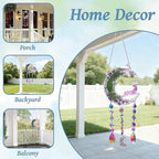 TUOKING Crystal Suncatchers for Window Purple Deer Dreamy Crystal Natural Stone Sun Catchers Rainbow Maker Ornament Gift Home Garden Decoration
