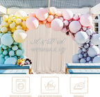 MEETSKY Beige Backdrop Curtains 10ft x 10ft for Wedding Birthday Baby Shower Photography Backdrop Fabric Curtains Drapes Home Window Decorations Rod Pocket Window Drapes,5ft x 10ft, 2 Panels