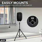 Gemini 8” 500W Bluetooth PA Speaker with TWS Link, USB/SD/FM, XLR/RCA/AUX Inputs, Mic & Guitar Channels, Compact Powered DJ Speaker for Gigs, Events & Easy Transport (AS-2108BT)