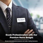 Name Tag, Magnetic White and Blue Name Tags, Personalized Name Tags, 1.5x3 Inches, Durable Engravable Impact Material, Made in The USA by My Sign Center