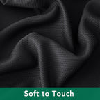 Biscaynebay Textured Fabric Tablecloths 70x108 Inches Rectangular, Black Water Resistant Spill Proof Tablecloths for Dining, Kitchen, Wedding and Parties, Machine Washable
