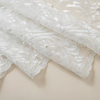 VISIONTEX White Sheer Voile Curtains, Decorative White Embossed Butterflies Rod Pocket Window Drapes for Home Kitchen, Living Room and Bedroom 54 x 63 Inch, Set of 2 Curtain Panels